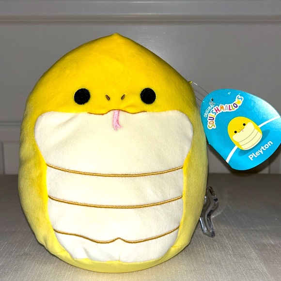 Squishmallows 7” Yellow Snake Pleyton New With Tags - Picture 5 of 5